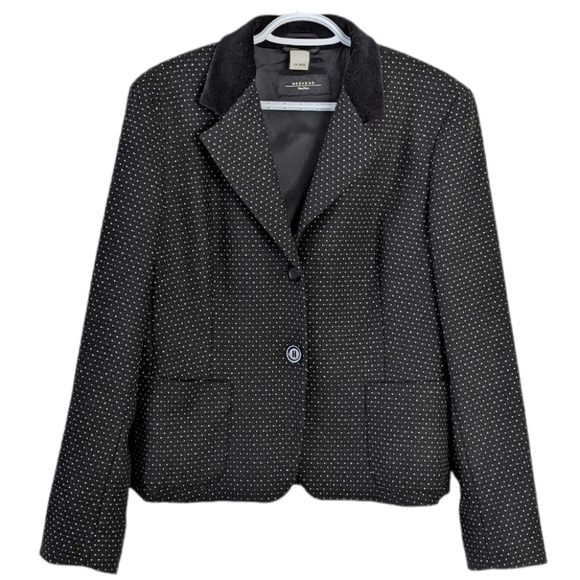MaxMara Jackets & Blazers - MAX mara weekend polka dot wool blend black jacket blazer size 12